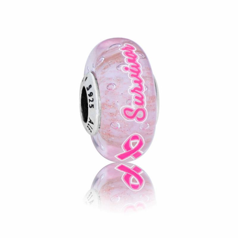 Pandora Survivor Charm - Sterling Silver/Glass - Canada | XF5565TI